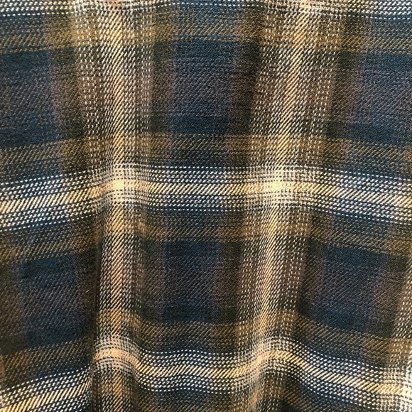 Duluth Trading Mens 2XL Tall Blue Gray Plaid Men's Shacket Shirt Heavyweight L/S - Picture 3 of 5